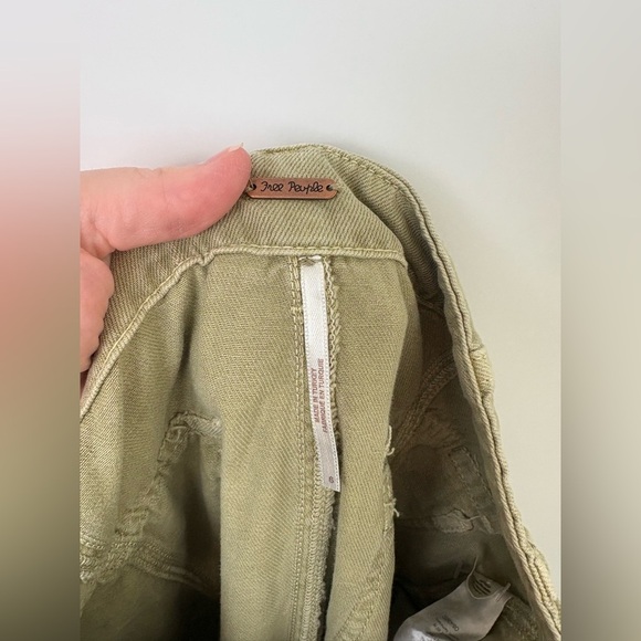 Free People First Light Utility Cargo Pants In Boa Green - Picture 6 of 8